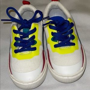 Zara Kids Sneakers Cream Lime Red Blue Size 24 (EU) Toddlers